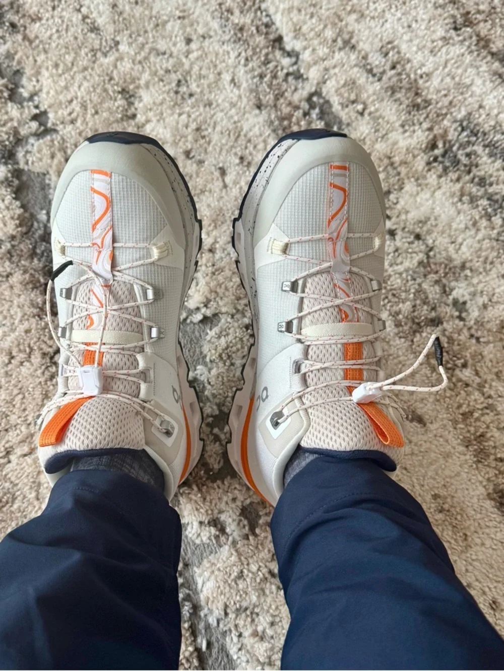 On Running Cloudtrax White&Orange and hiking shoes M 8